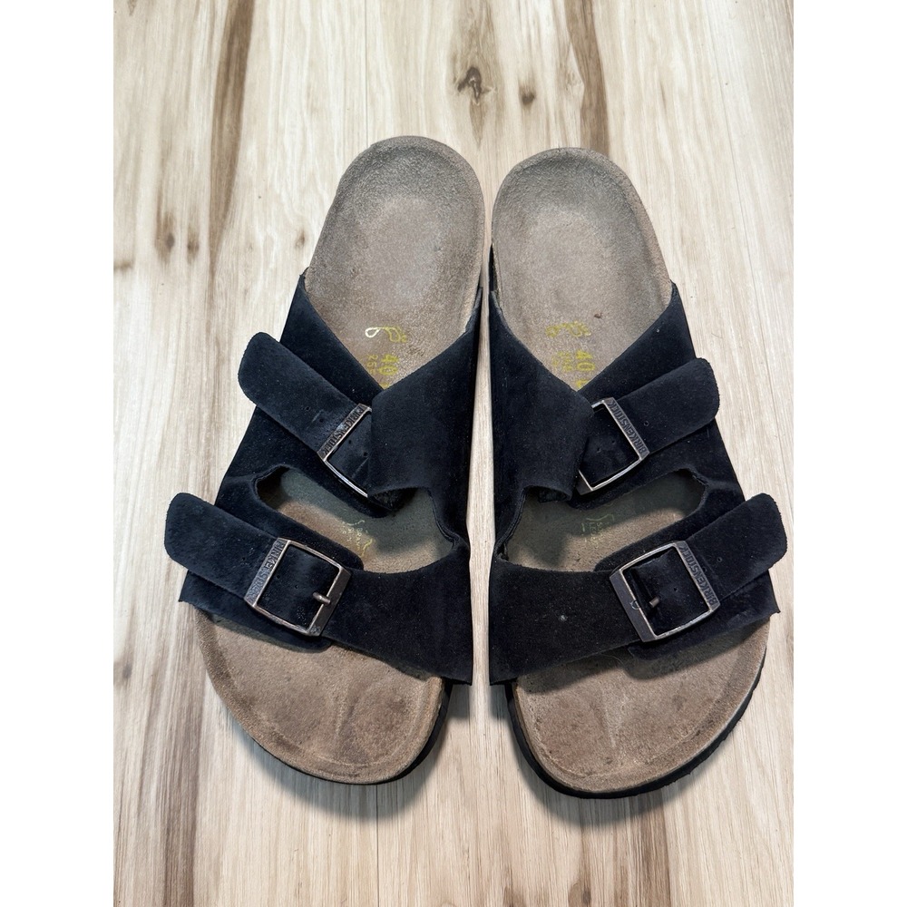 Birkenstock Black Suede Sandals Size 40 L9/M7